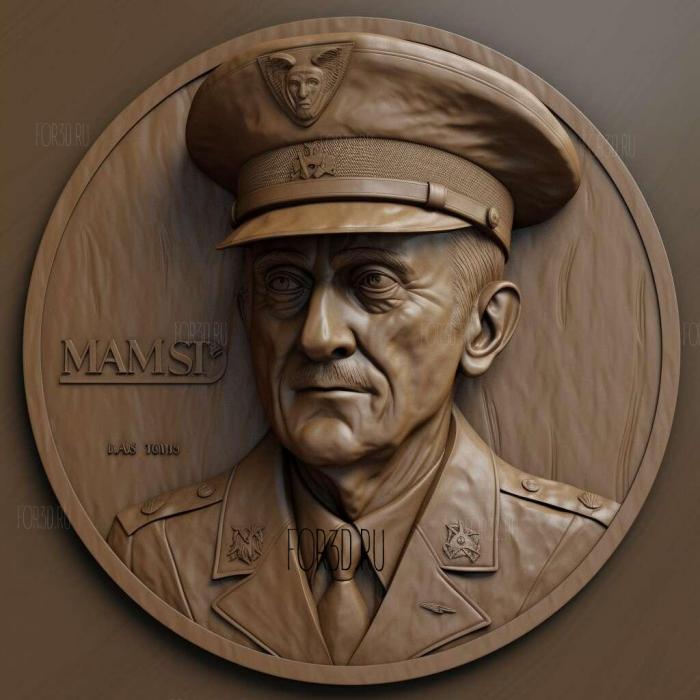 James Mad Dog Mattis 3 stl model for CNC