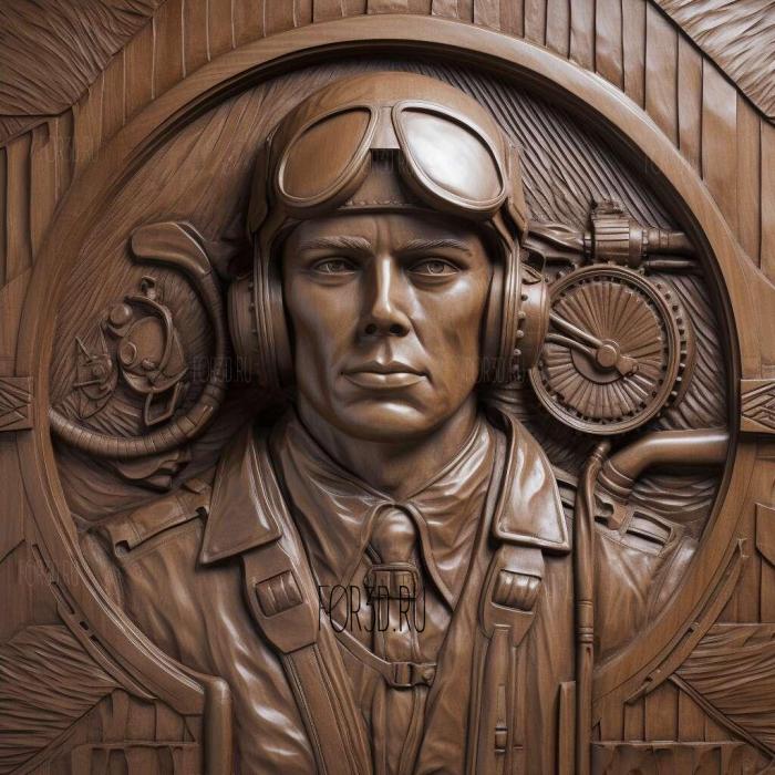 Charles Lindbergh transatlantic aviator 1 stl model for CNC