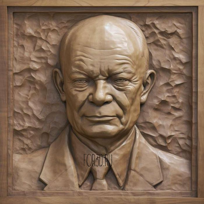 Dwight D Eisenhower 1 stl model for CNC