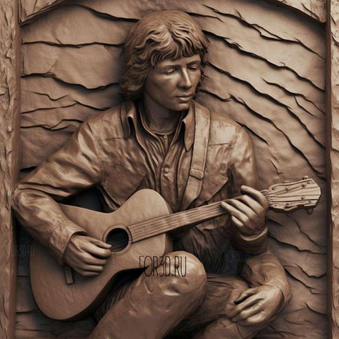 viktor tsoi monument in almaty 4 stl model for CNC