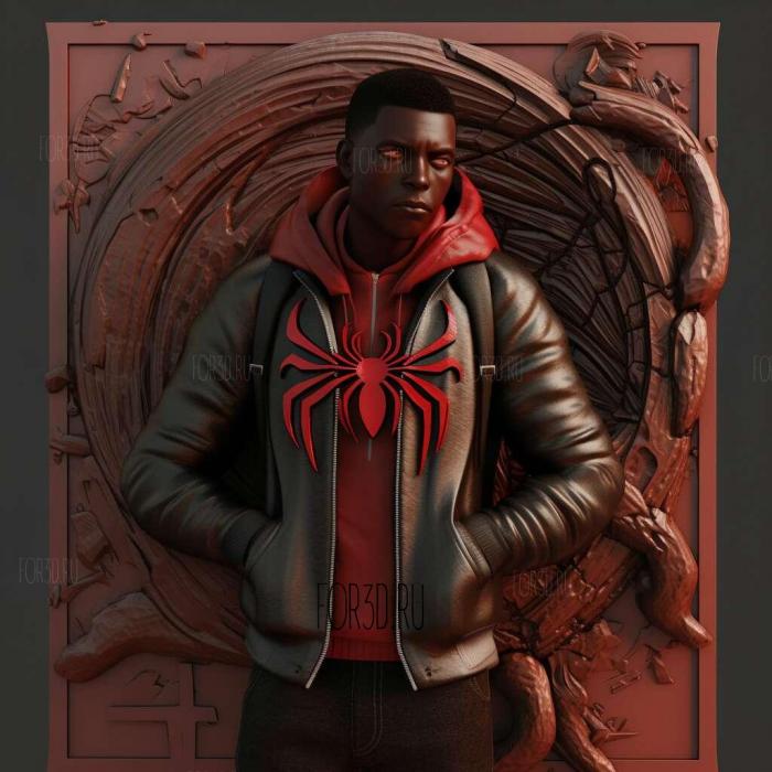 miles morales 3d model 2 stl model for CNC