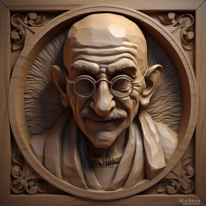 Gandhi by Wagh ors 4 2 stl model for CNC