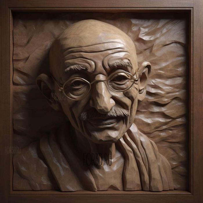 Gandhi by Wagh ors 4 3 stl model for CNC