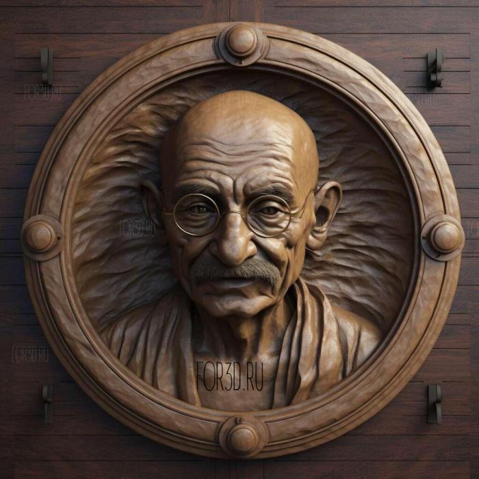 Gandhi by Wagh ors 4 4 stl model for CNC