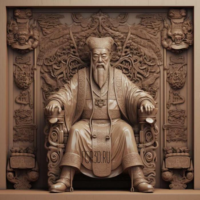 Emperor of Meiji 3 stl model for CNC