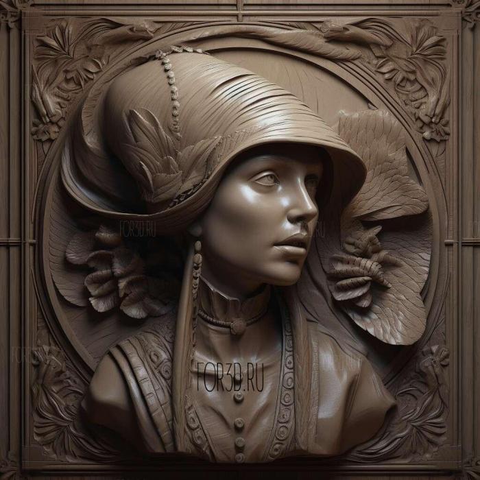 lady dimitrescu 3d 1 stl model for CNC