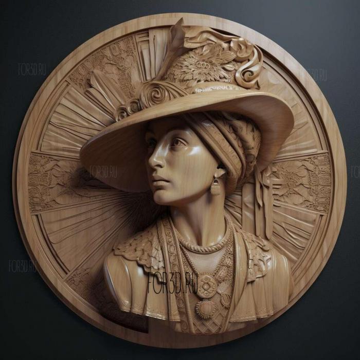 lady dimitrescu 3d 4 stl model for CNC