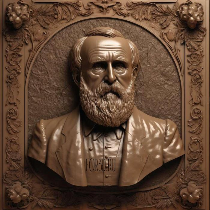 Rutherford B Hayes 2 stl model for CNC