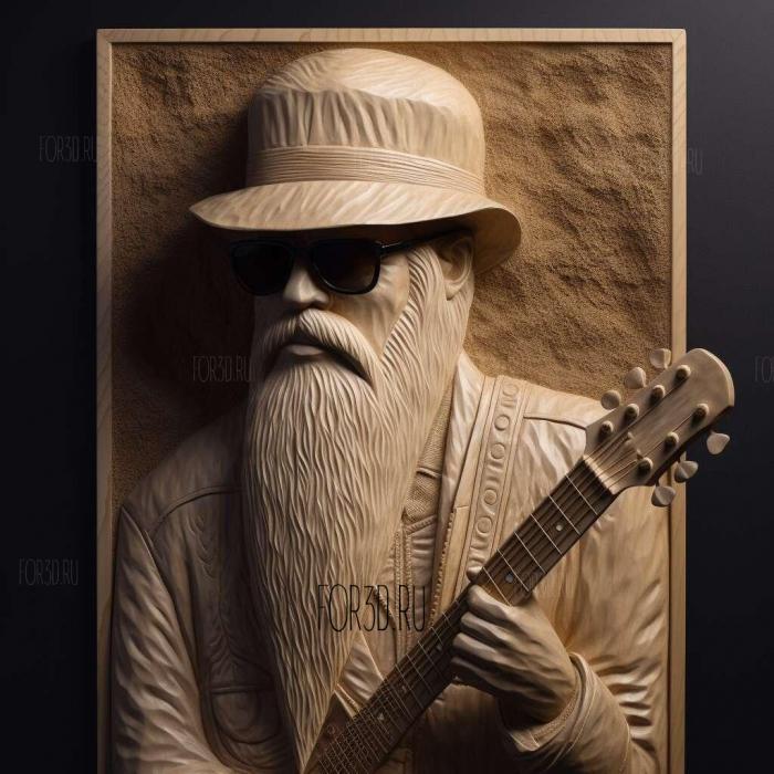 BILLY GIBBONS ZZ TOP 2 stl model for CNC