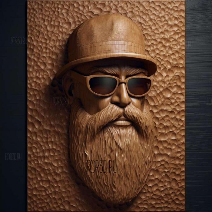 BILLY GIBBONS ZZ TOP 3 stl model for CNC