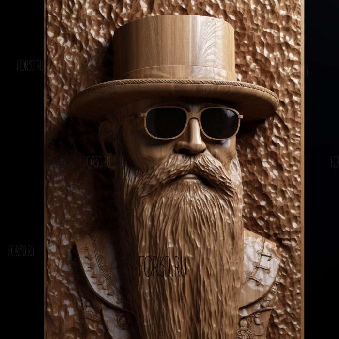 BILLY GIBBONS ZZ TOP 4 stl model for CNC
