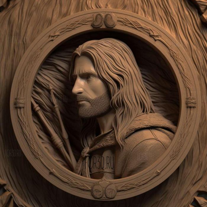 Aragorn Lord of the Rings 3 stl model for CNC