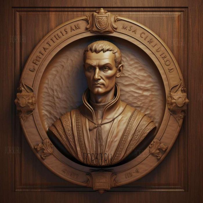 Niccolo Machiavelli 1 stl model for CNC