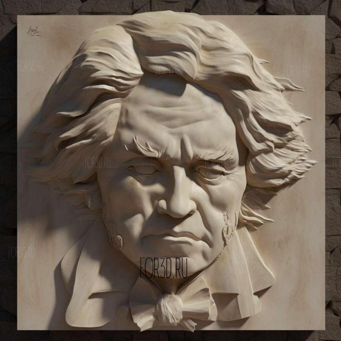 Ludwig Van Beethoven 1 stl model for CNC