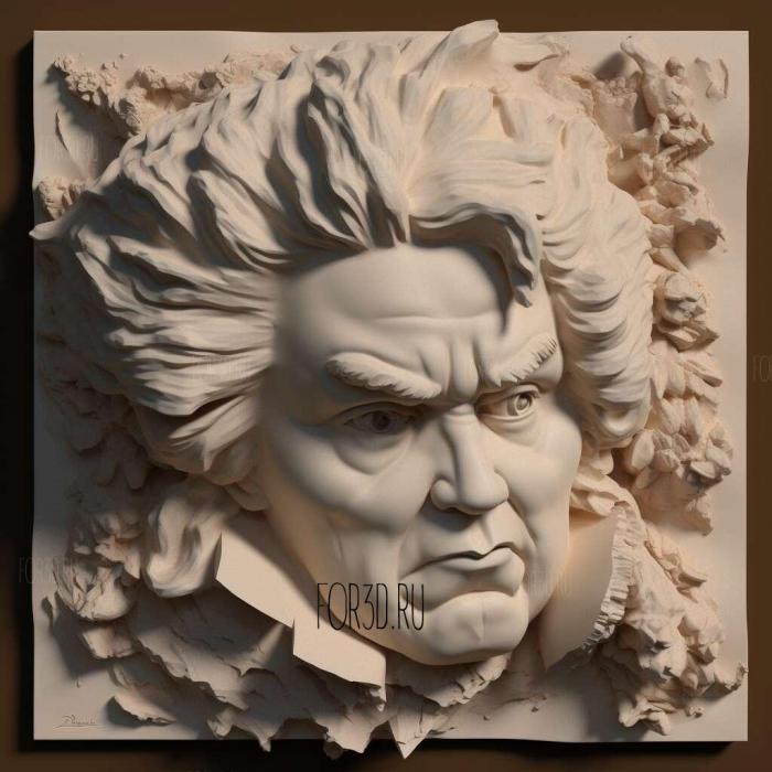 Ludwig Van Beethoven 3 stl model for CNC