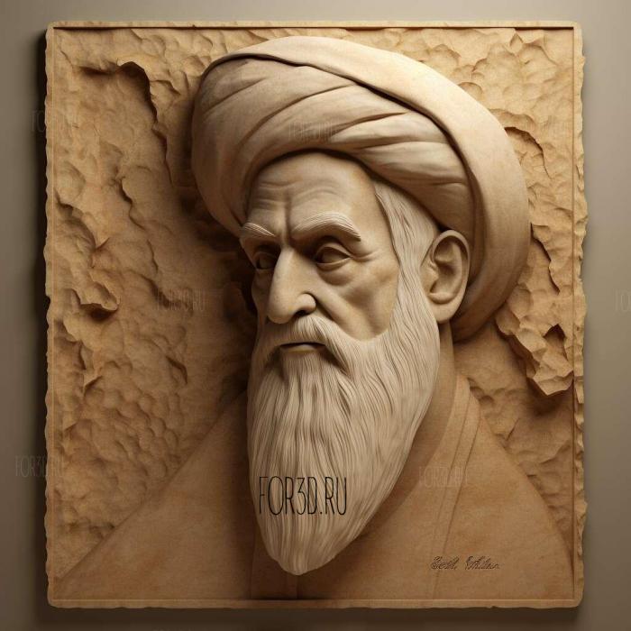 Ayatullah RKhomeini leader of Irans revolution 4 stl model for CNC