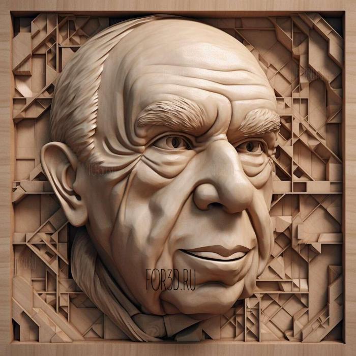 Jorge Luis Borges 1 stl model for CNC