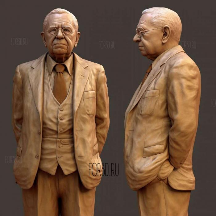 JOE CRAFTON SENIOR LIFE SIZE STATUE 1 stl model for CNC