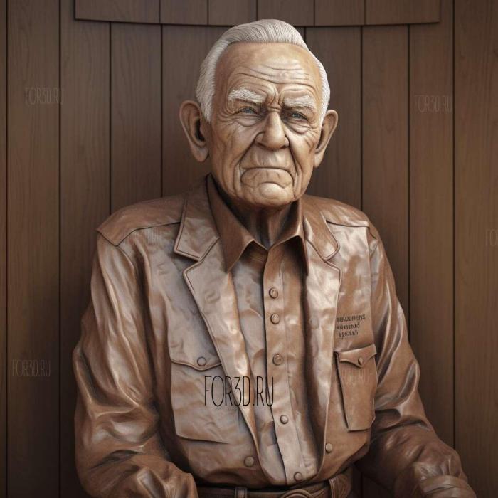 JOE CRAFTON SENIOR LIFE SIZE STATUE 3 3d stl модель для ЧПУ