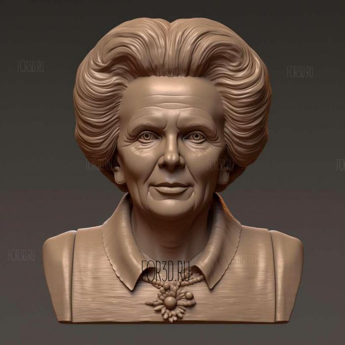 Margaret Thatcher British Prime Minister 1 stl model for CNC