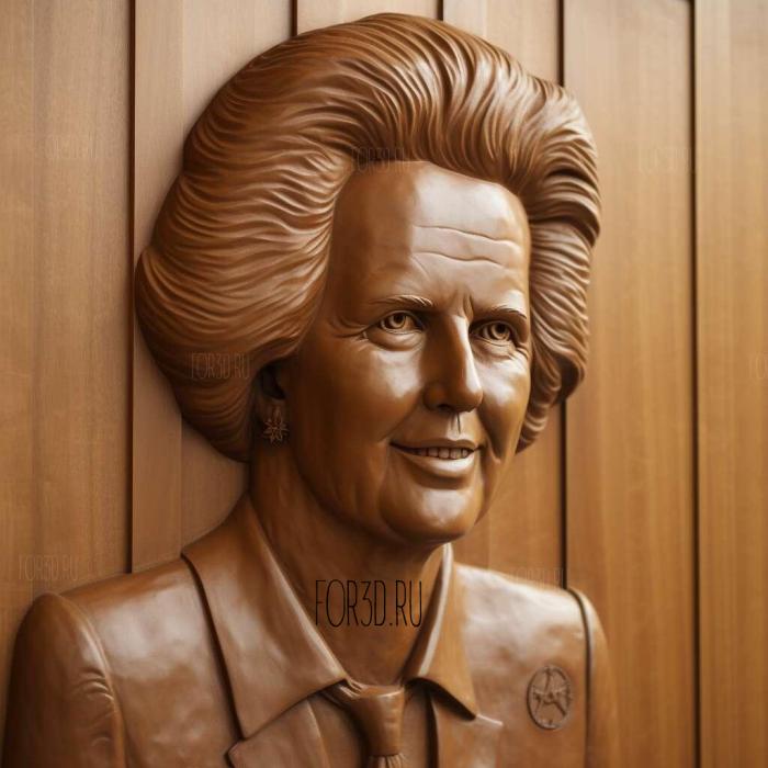 Margaret Thatcher British Prime Minister 4 stl model for CNC