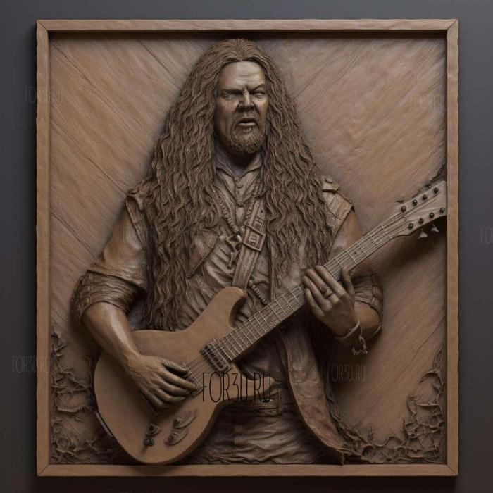 DIMEBAG DARRELL PANTERA 3 3d stl модель для ЧПУ