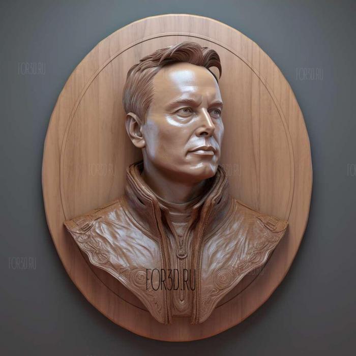 elon musk 3d model 2 stl model for CNC