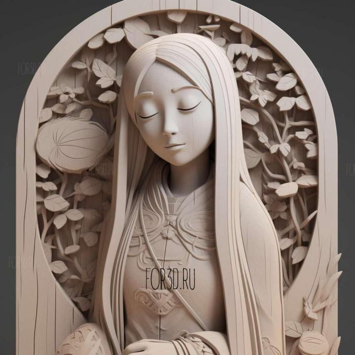 Princess Kaguya Ootsutsuki FROM NARUTO 4 stl model for CNC