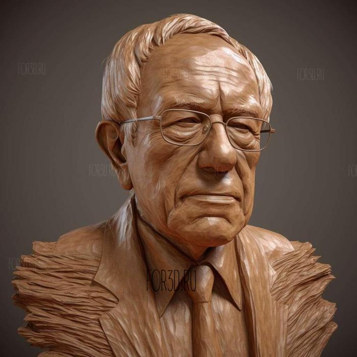 Bernie Sanders scuare plinth 2 stl model for CNC