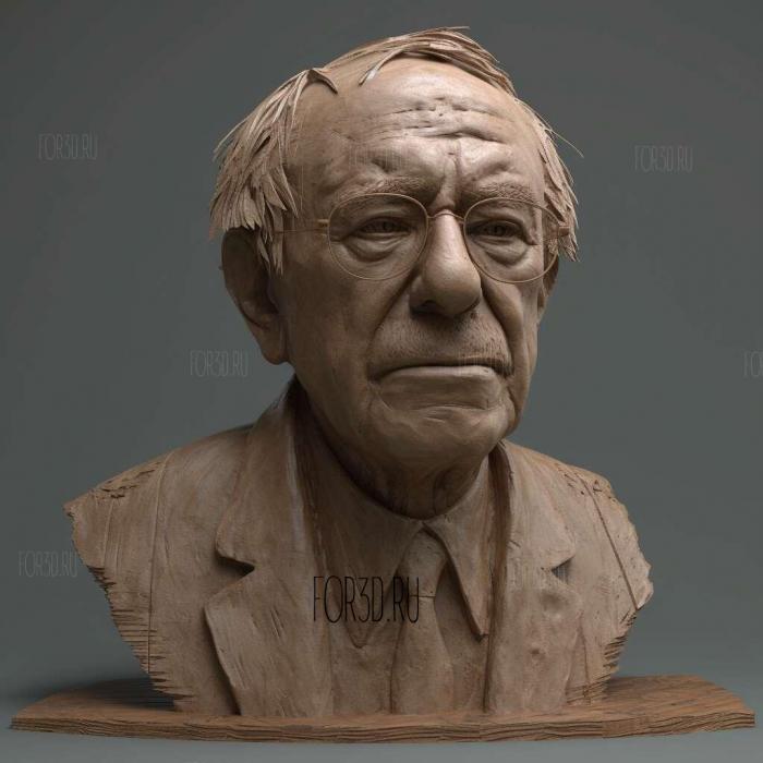 Bernie Sanders scuare plinth 3 stl model for CNC