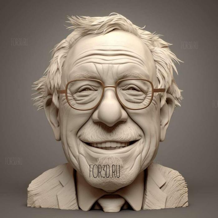 Bernie Sanders Caricature Animated 1 stl model for CNC