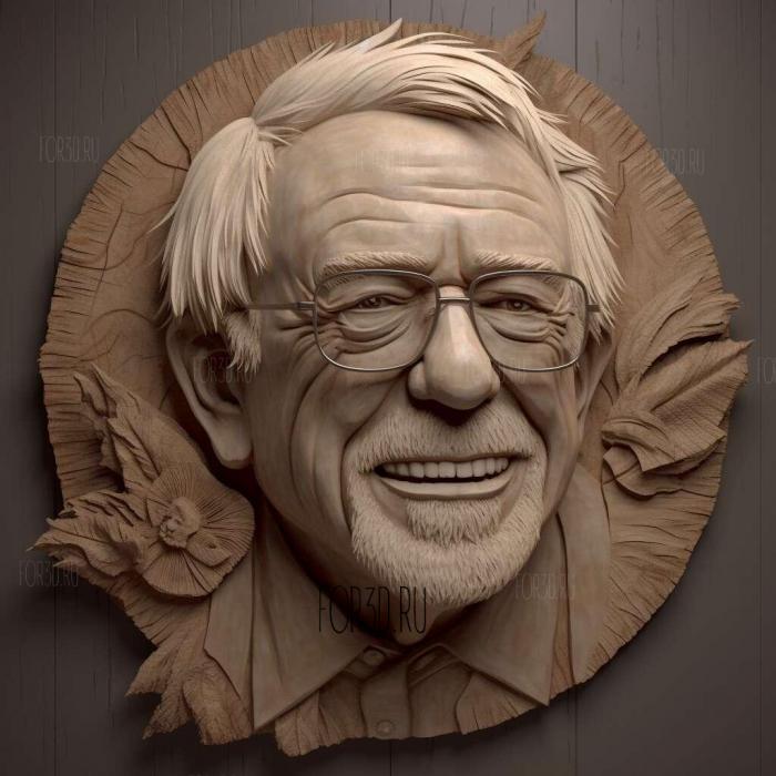 Bernie Sanders Caricature Animated 3 stl model for CNC