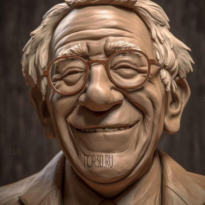 Bernie Sanders Caricature Animated 4 stl model for CNC