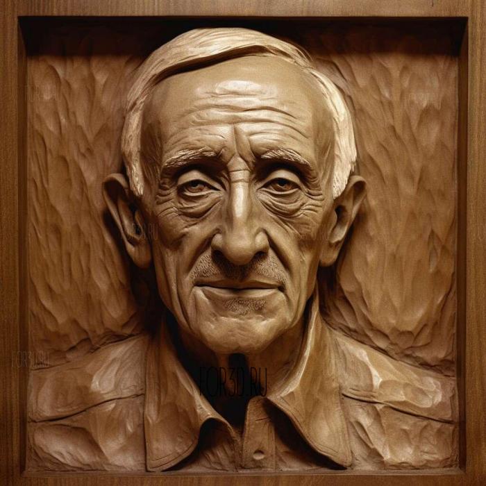 Jacques Yves Cousteau 2 stl model for CNC