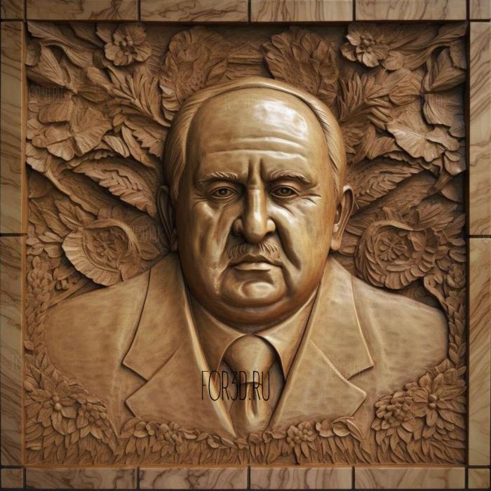 Mikhail Gorbachev Soviet reformer 4 stl model for CNC