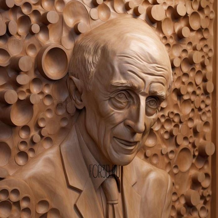 James Watson Francis Crick molecular biologists 2 stl model for CNC