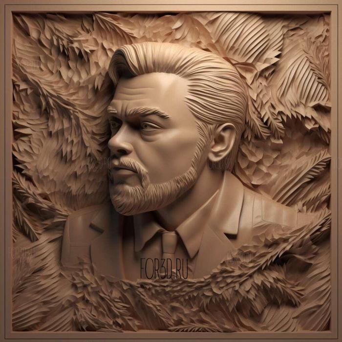 Leonadro DiCaprio 3 stl model for CNC