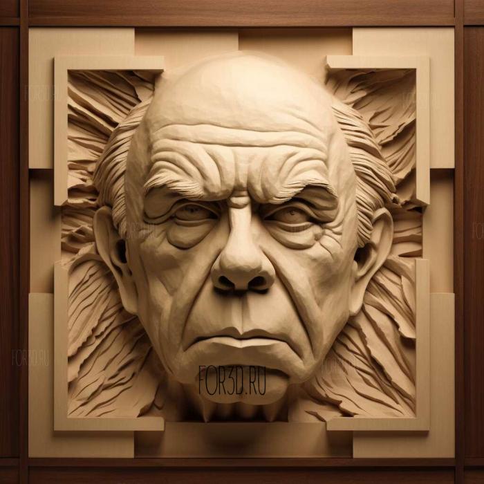 Jorge Luis Borges 1 stl model for CNC