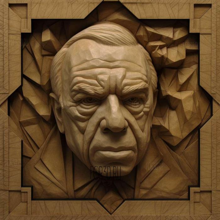 Jorge Luis Borges 3 stl model for CNC