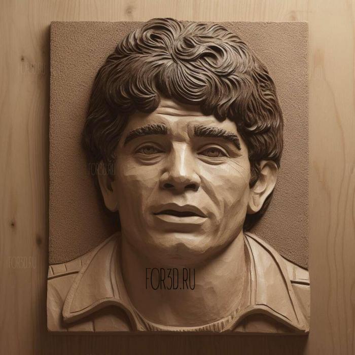 Diego Armando Maradona 1 3d stl модель для ЧПУ