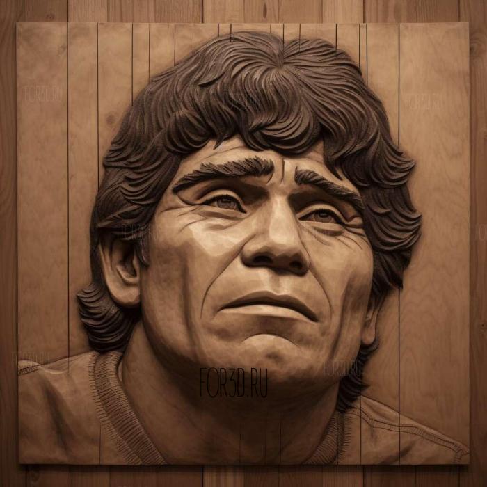 Diego Armando Maradona 2 stl model for CNC