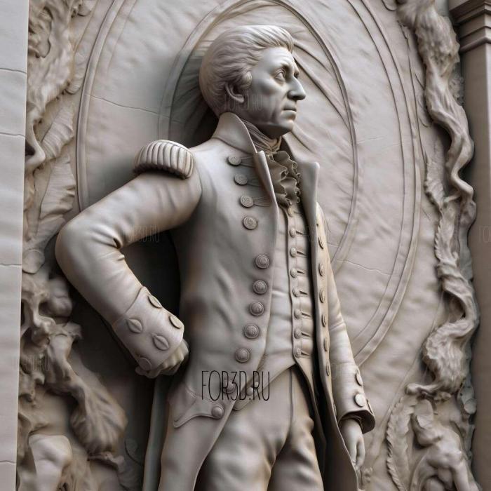 Statue of Horatio Nelson Greenwich London UK 2 stl model for CNC