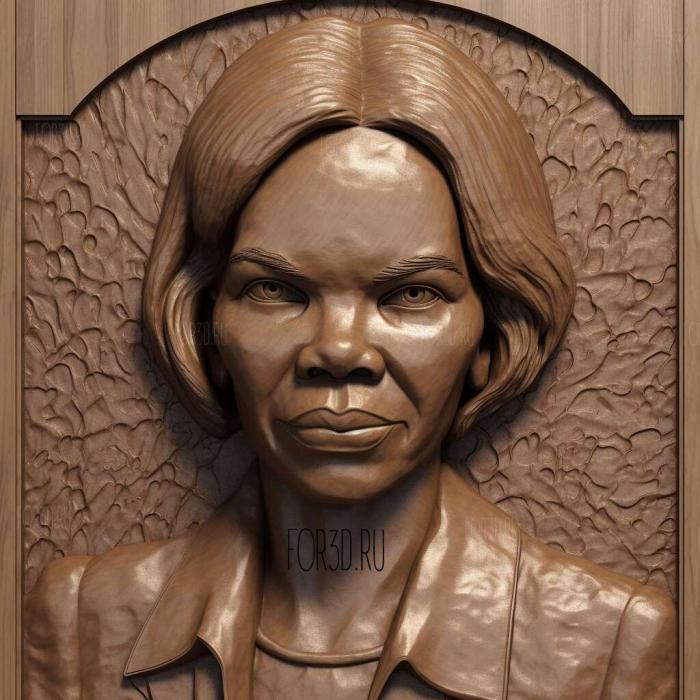 Condoleezza Rice 1 stl model for CNC