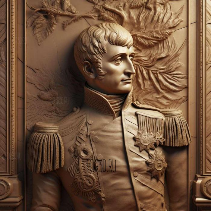 Napolon Bonaparte en 1780 2 stl model for CNC