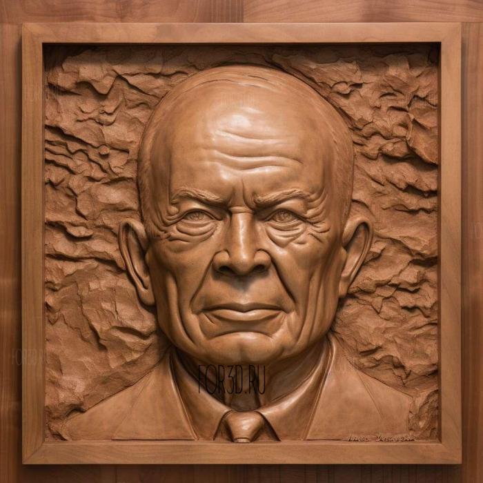 Dwight D Eisenhower 3 stl model for CNC