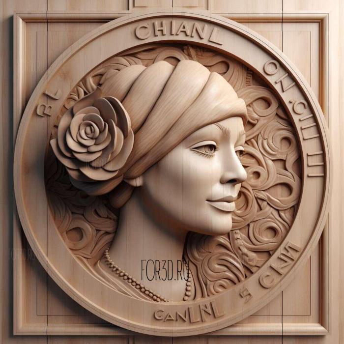 Coco Chanel designer 3 stl model for CNC