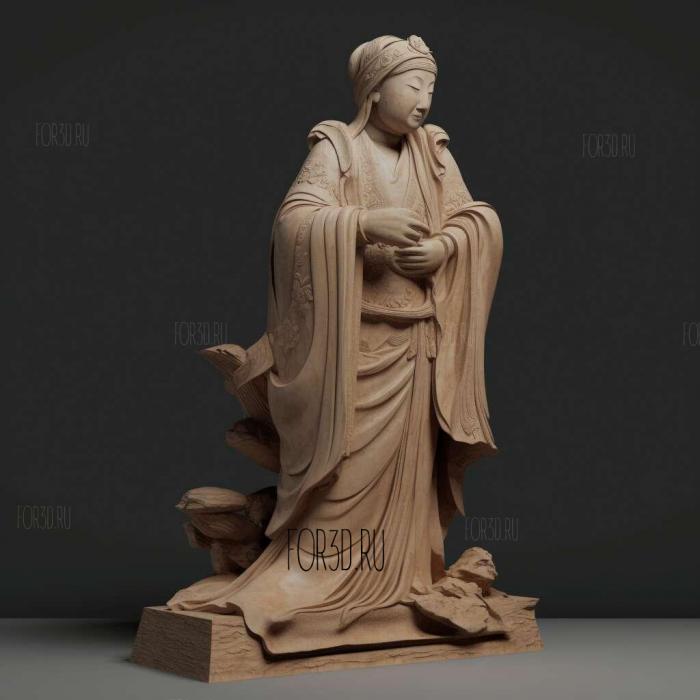 Suminokura Ryi statue photogrammetry scan 2 stl model for CNC