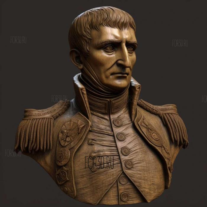 Napoleon Bonaparte Bust 1 stl model for CNC