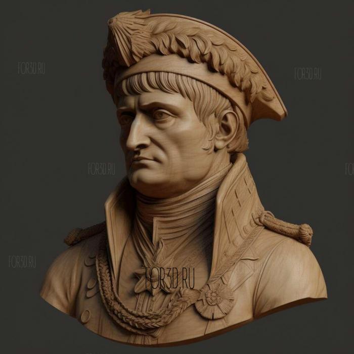 Napoleon Bonaparte Bust 3 stl model for CNC