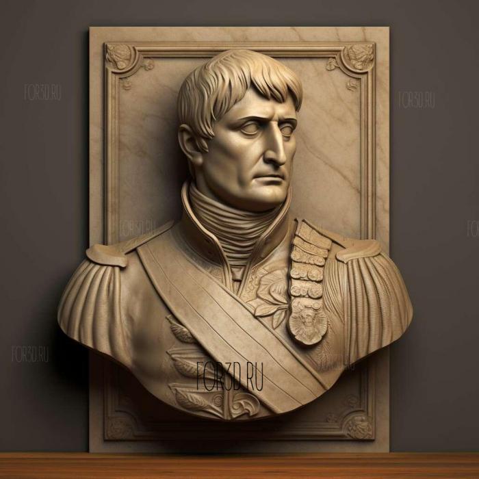 Napoleon Bonaparte Bust 4 stl model for CNC